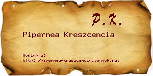 Pipernea Kreszcencia névjegykártya